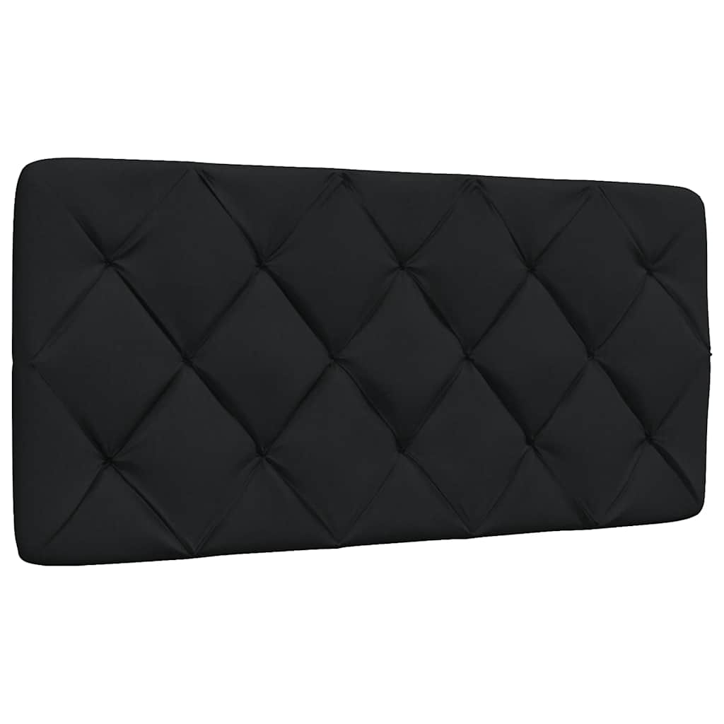 Lit avec matelas noir 100x200 cm tissu