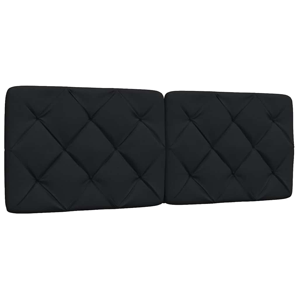 Lit avec matelas noir 140x190 cm tissu