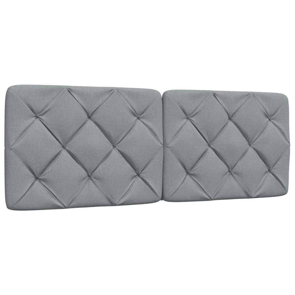 Lit avec matelas gris clair 140x200 cm tissu