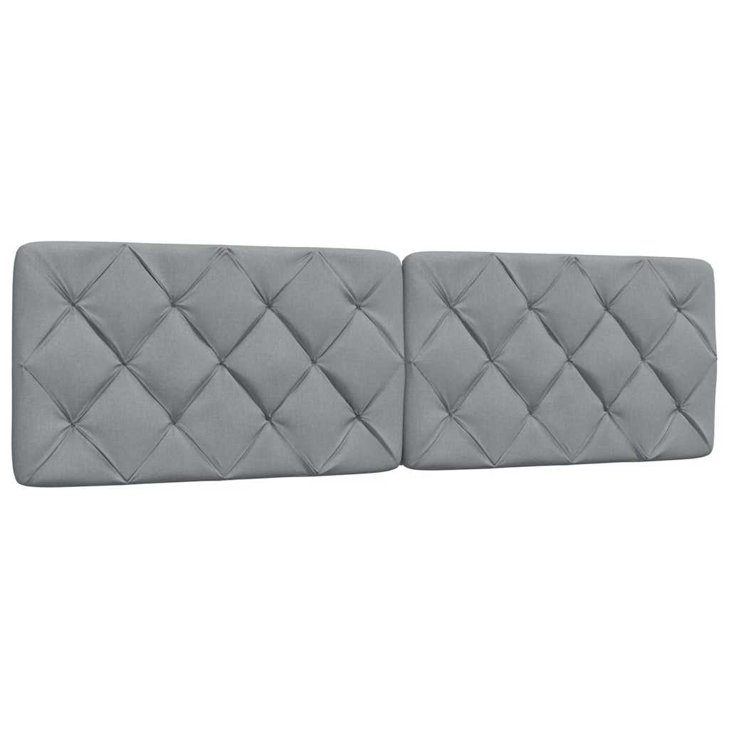 Lit avec matelas gris clair 180x200 cm tissu