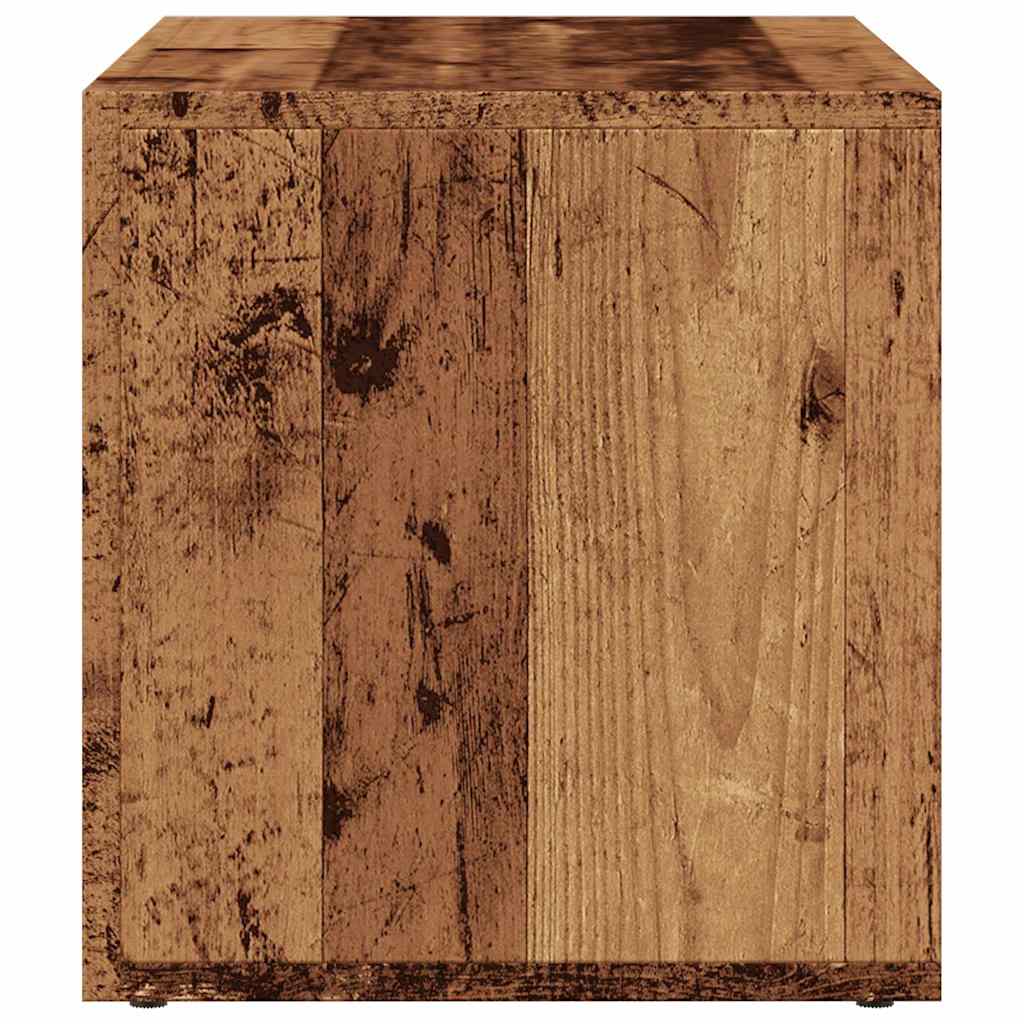 LP-Aufbewahrungsboxen Altholz 69,5x34x36 cm Holzwerkstoff