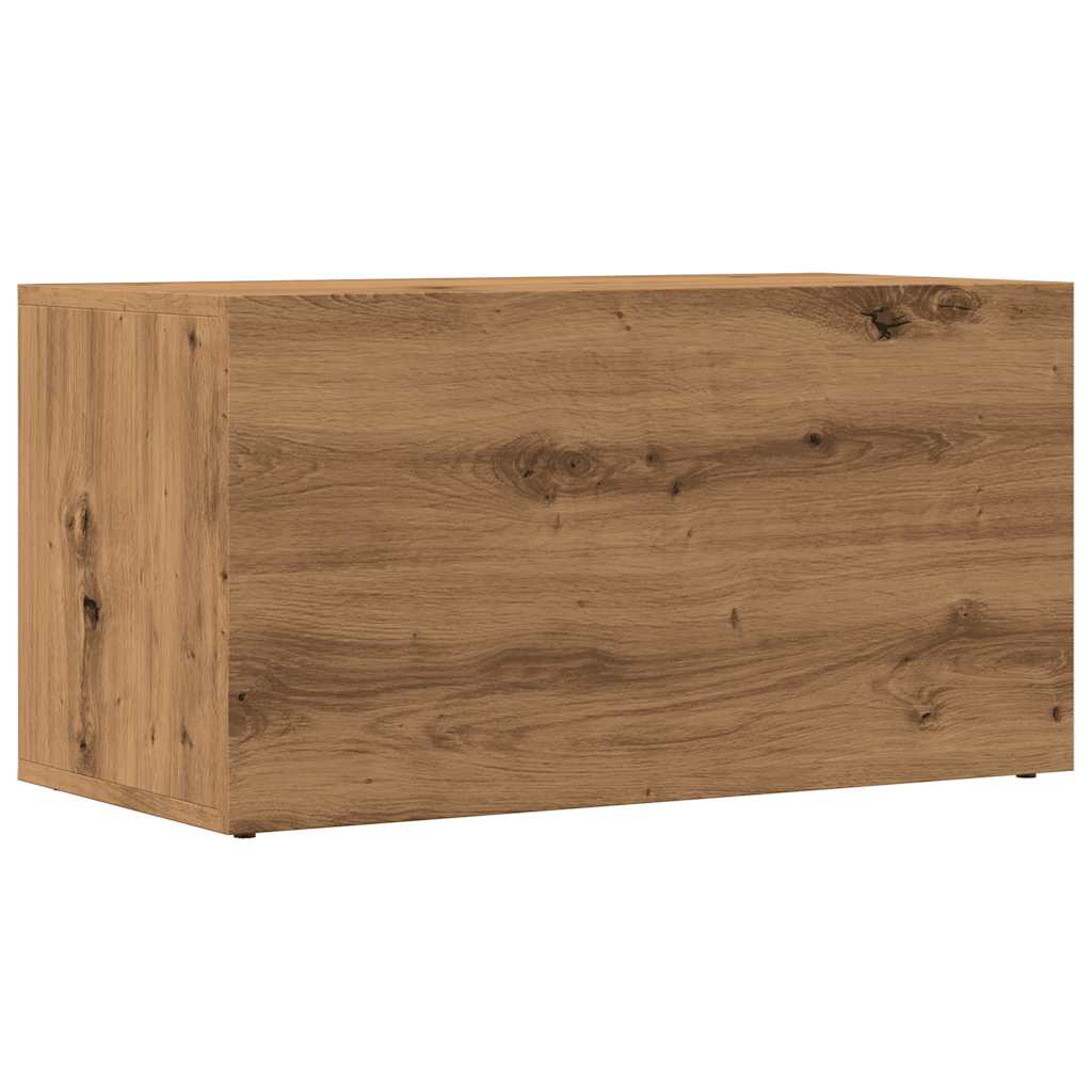 LP Storage Boxes Handcrafted Oak Engineered Wood