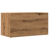 LP Storage Boxes Handcrafted Oak Engineered Wood