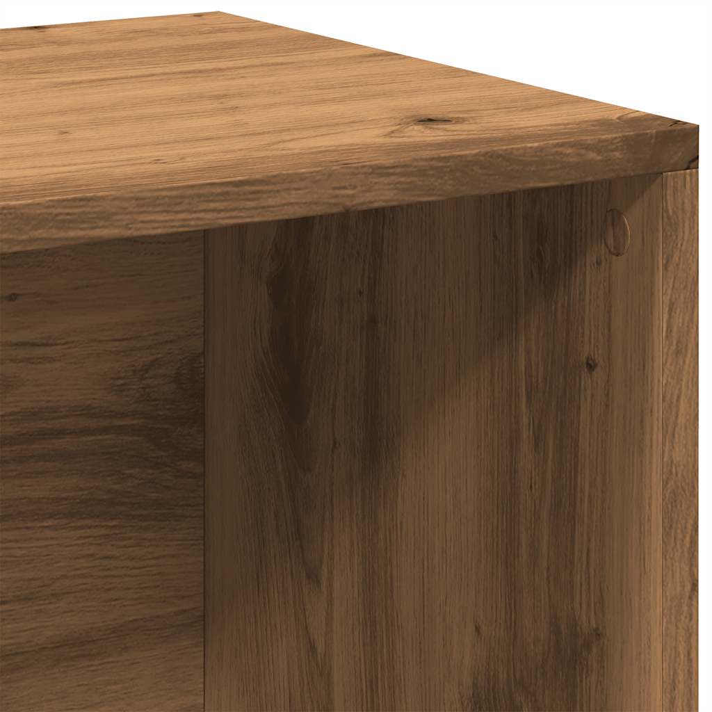 LP Storage Boxes Handcrafted Oak Engineered Wood