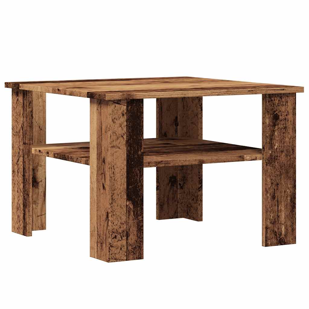 Table basse vieux bois 60x60x42 cm bois d'ingénierie