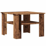 Table basse vieux bois 60x60x42 cm bois d'ingénierie