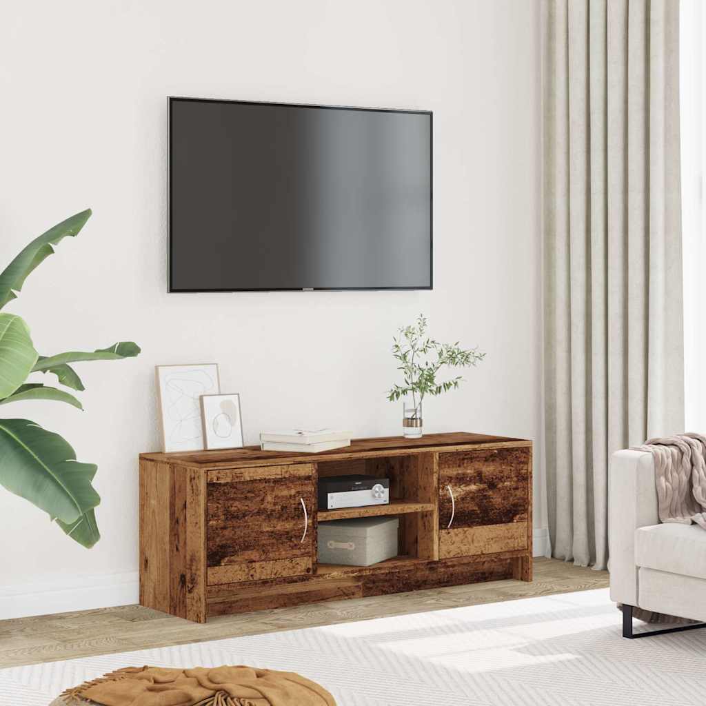 Meuble TV vieux bois 102x30x37,5 cm bois d'ingénierie