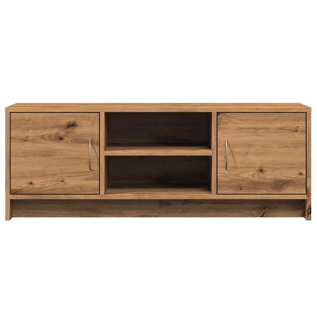 Meuble TV chêne artisanal 102x30x37,5 cm bois d'ingénierie