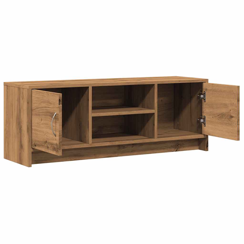 Meuble TV chêne artisanal 102x30x37,5 cm bois d'ingénierie