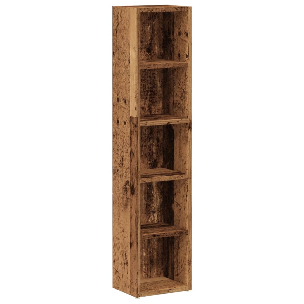 Armoires à CD 2 pcs vieux bois 21x16x93,5 cm bois d'ingénierie