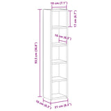 Armoires à CD 2 pcs vieux bois 21x16x93,5 cm bois d'ingénierie