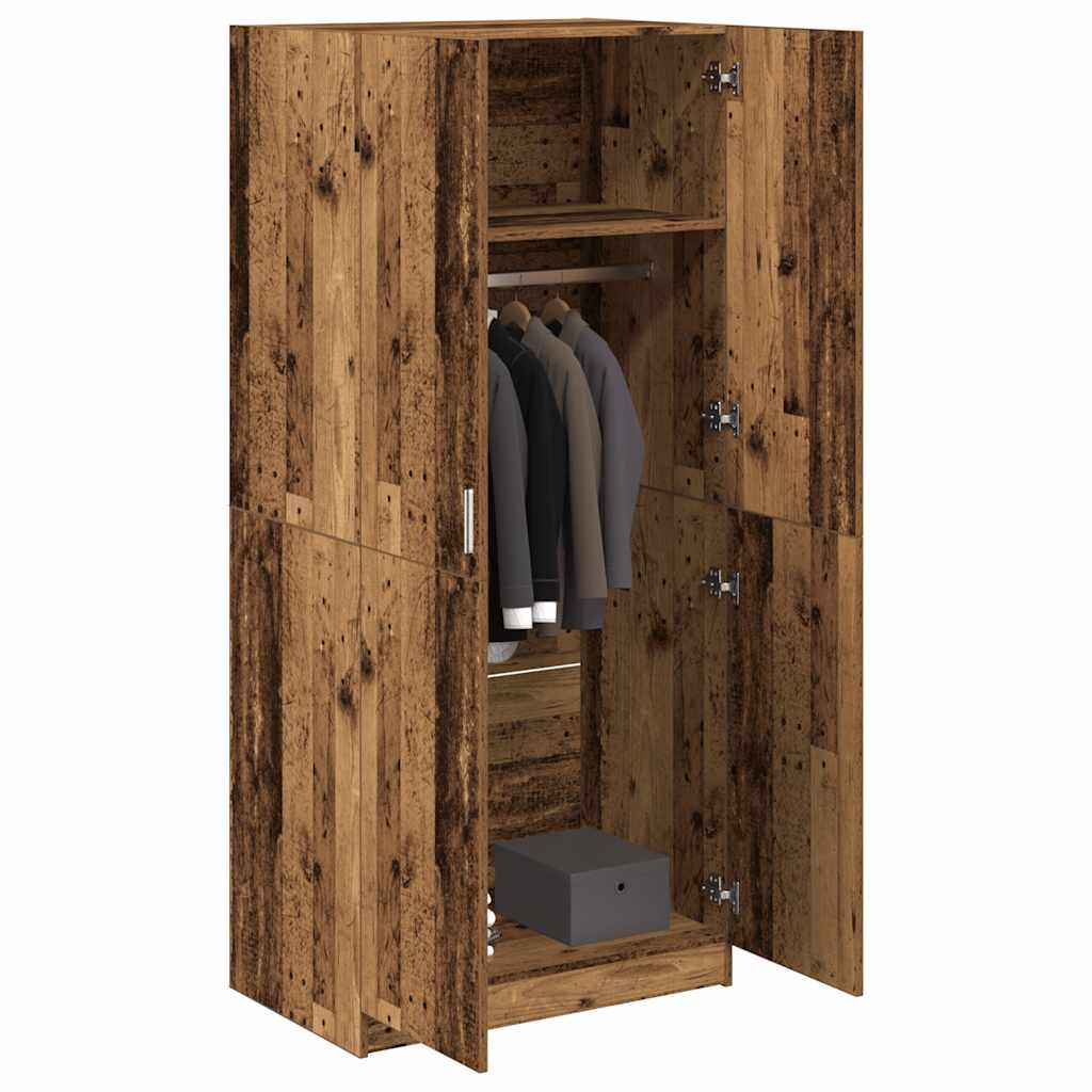 Old wood wardrobe 80x52x180 cm engineered wood