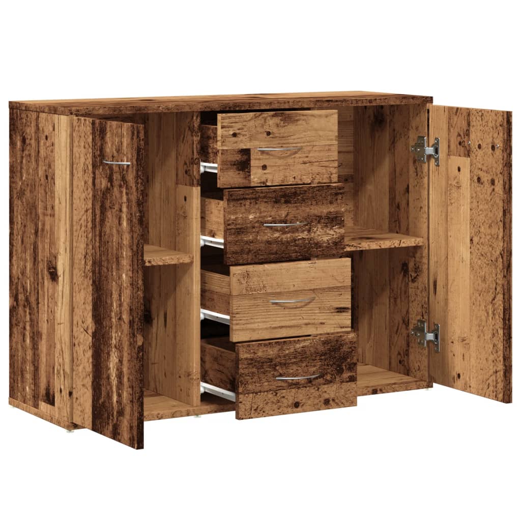 Buffet vieux bois 88x30x64 cm bois d'ingénierie