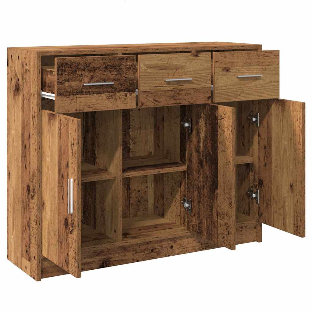 Buffet vieux bois 91x28x75 cm bois d'ingénierie