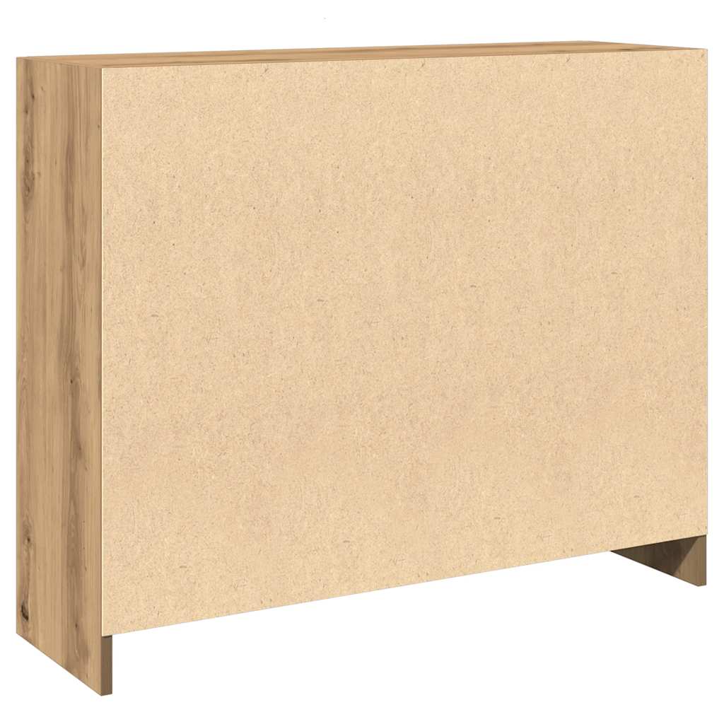 Handgefertigtes Sideboard aus Eichenholz, 91 x 28 x 75 cm, Holzwerkstoff