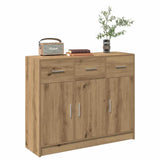 Handgefertigtes Sideboard aus Eichenholz, 91 x 28 x 75 cm, Holzwerkstoff