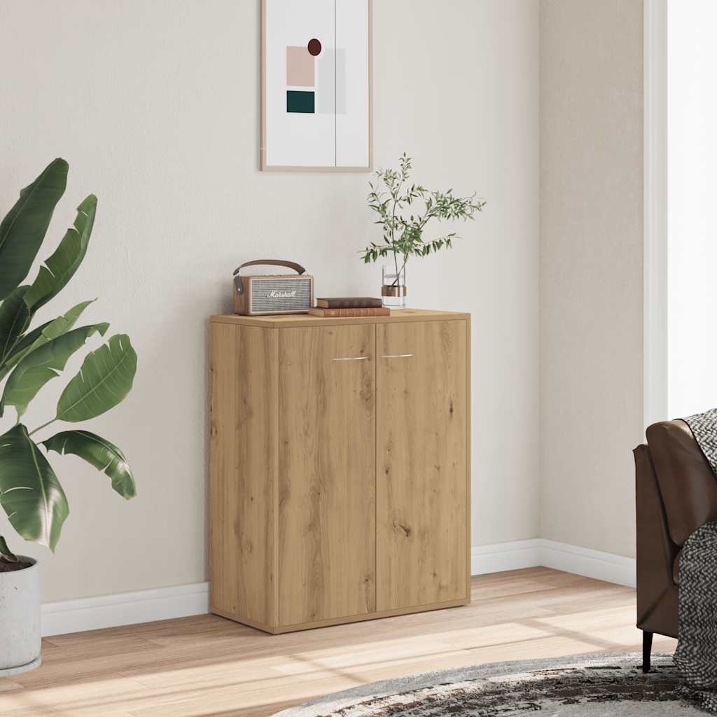 Handcrafted oak sideboard 60x30x75 cm engineered wood