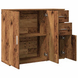 Buffet vieux bois 91x29,5x75 cm bois d'ingénierie