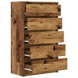 Old wood chest of drawers 60x36x103 cm engineered wood