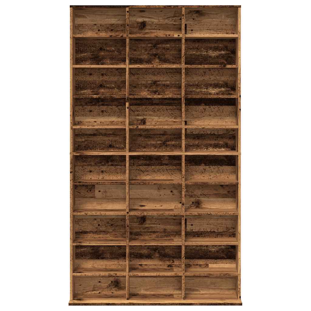 Armoire à CD vieux bois 102x23x177,5 cm bois d'ingénierie