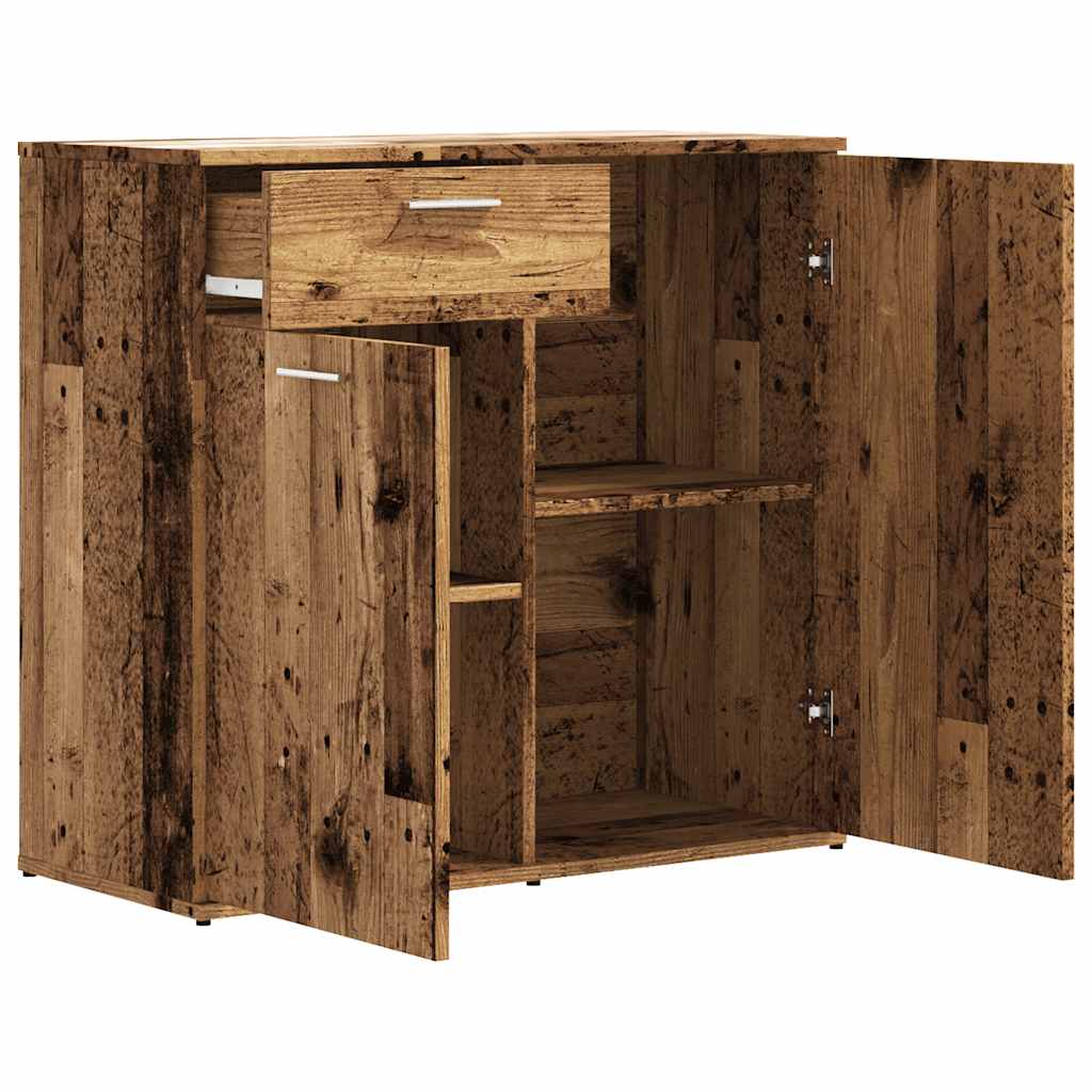 Buffet vieux bois 80x36x75 cm bois d'ingénierie