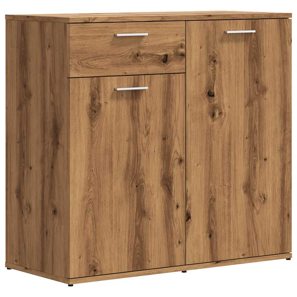 Handgefertigtes Sideboard aus Eichenholz, 80 x 36 x 75 cm, Holzwerkstoff