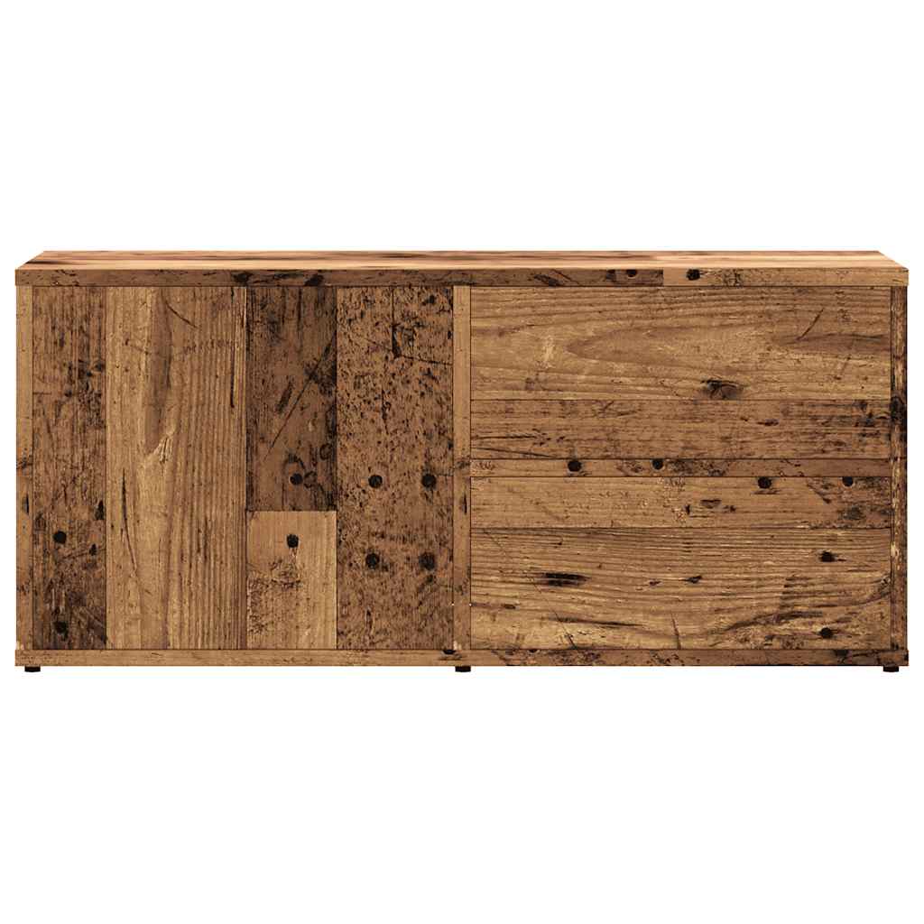 Meuble TV vieux bois 80x34x35,5 cm bois d'ingénierie