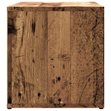 Meuble TV vieux bois 80x34x35,5 cm bois d'ingénierie