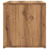 Meuble TV chêne artisanal 80x34x35,5 cm bois d'ingénierie