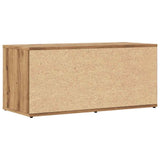 Meuble TV chêne artisanal 80x34x35,5 cm bois d'ingénierie