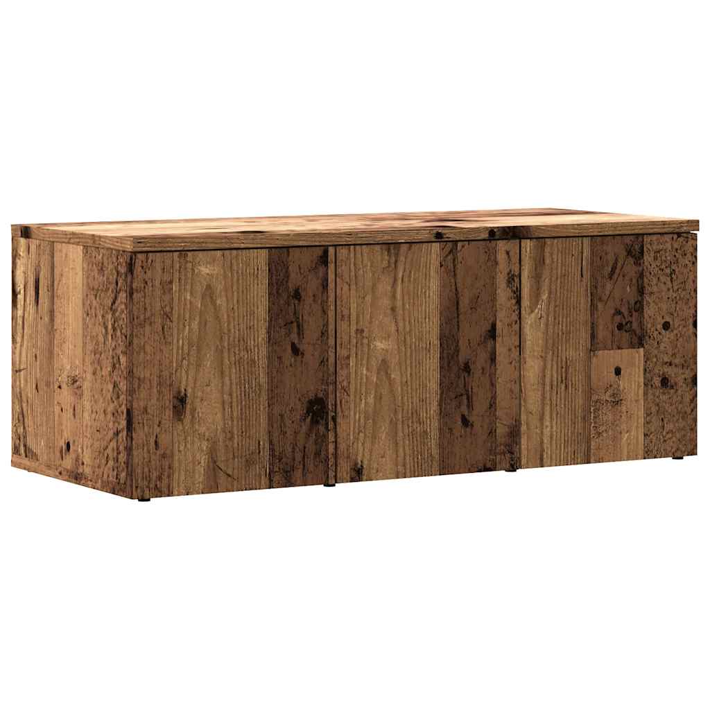 Meuble TV vieux bois 80x34x30 cm bois d'ingénierie