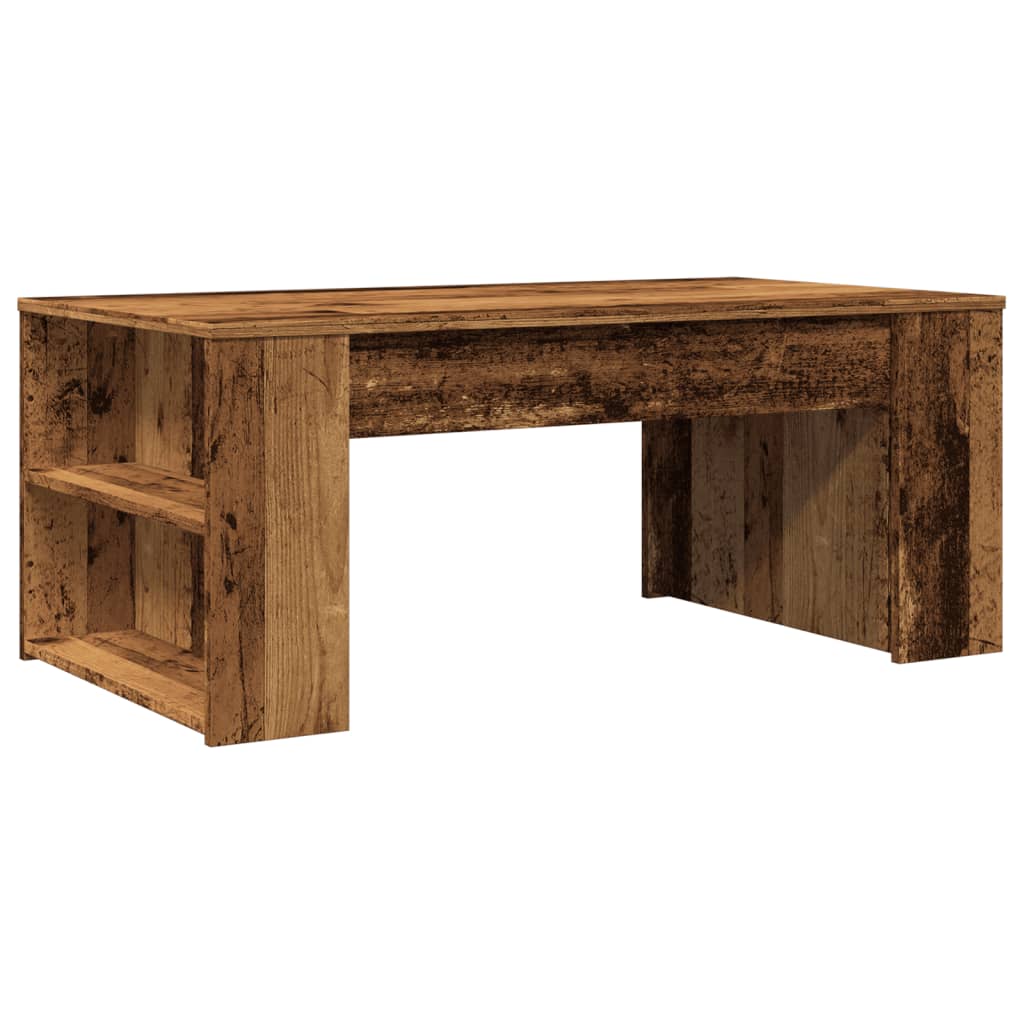 Table basse vieux bois 102x55x42 cm bois d'ingénierie