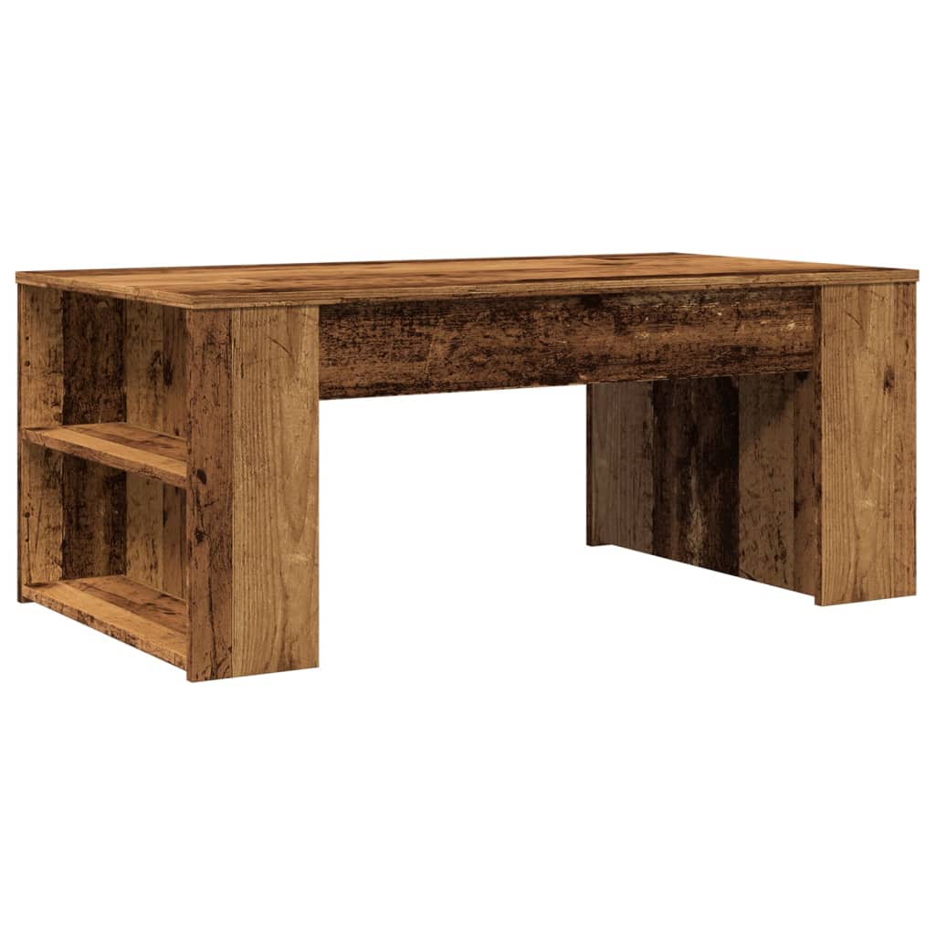 Table basse vieux bois 102x55x42 cm bois d'ingénierie