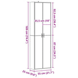 Flurgarderobe Altholz 55x25x189 cm Holzwerkstoff