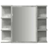 Armoire à miroir de bain Gris béton 80x20,5x64 cm Aggloméré