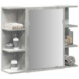 Armoire à miroir de bain Gris béton 80x20,5x64 cm Aggloméré