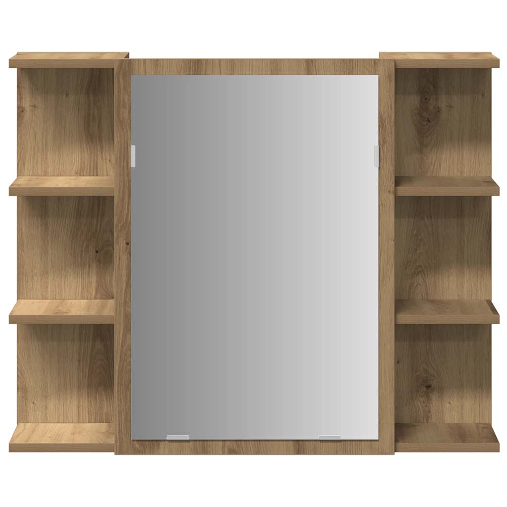 Handgefertigter Badezimmerspiegelschrank aus Eiche, 80 x 20,5 x 64 cm