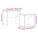 Tables basses gigognes 2 pcs chêne artisanal bois d'ingénierie