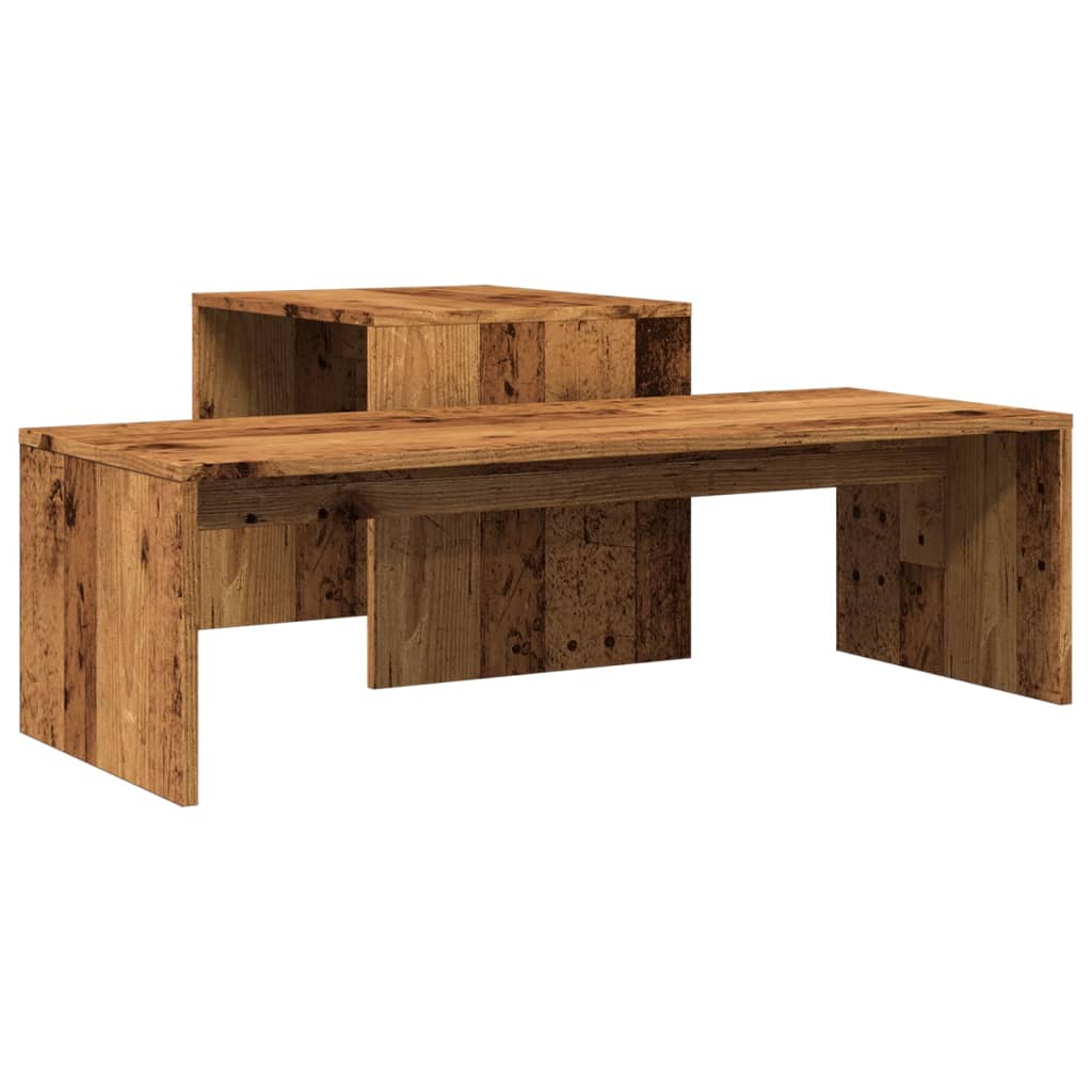 Table basse vieux bois 100x48x40 cm bois d'ingénierie