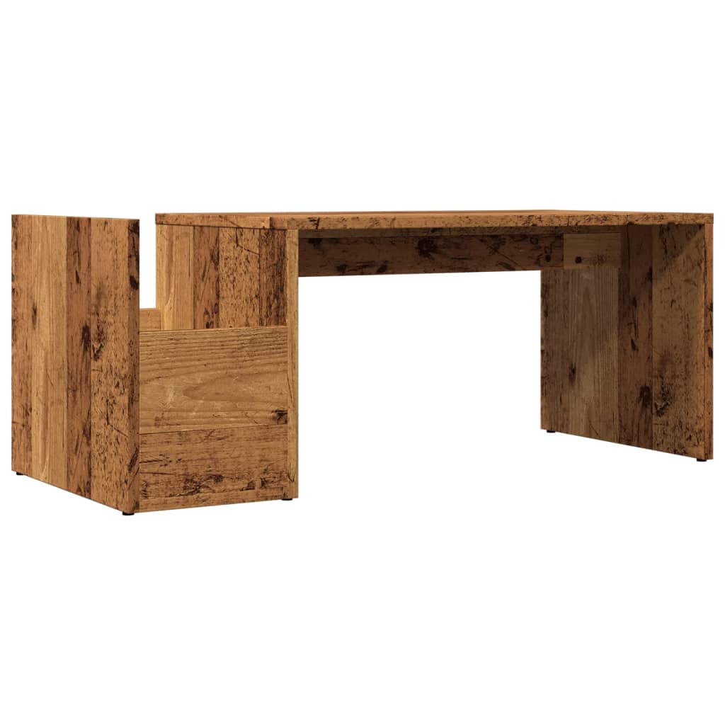 Table basse vieux bois 90x45x35 cm bois d'ingénierie