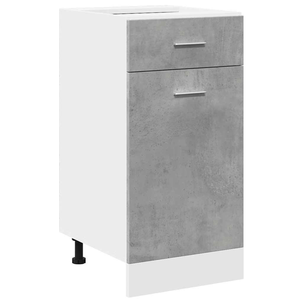 Armoire de plancher à tiroir Gris béton 40x46x81,5 cm Aggloméré