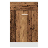 Armoire de plancher à tiroir vieux bois 50x46x81,5 cm