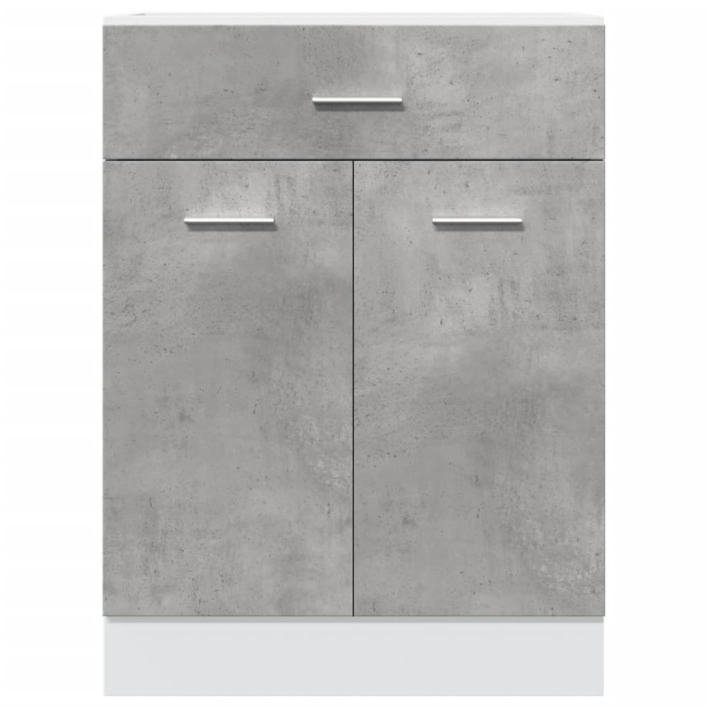 Armoire de plancher à tiroir Gris béton 60x46x81,5 cm Aggloméré