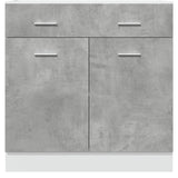 Armoire de plancher à tiroir Gris béton 80x46x81,5 cm Aggloméré