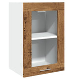 Armoire en verre suspendue vieux bois 40x31x60 cm