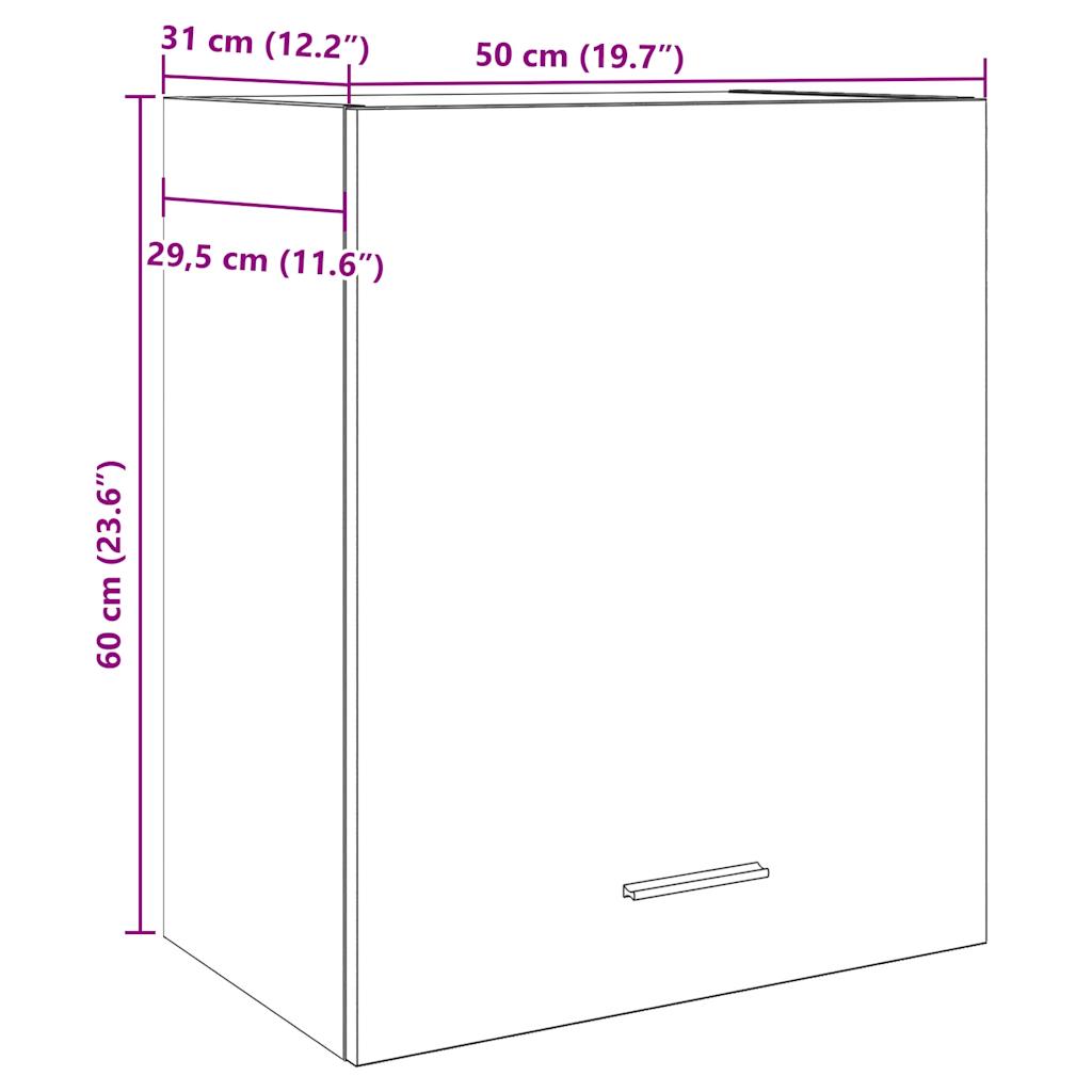 Armoire suspendue vieux bois 50x31x60 cm bois d'ingénierie