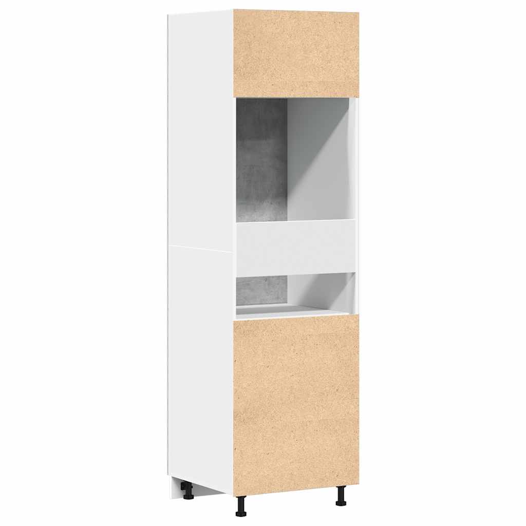 Kühlschrankschrank Betongrau 60x57x207 cm Spanplatte