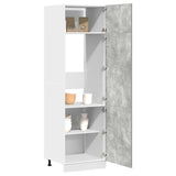 Kühlschrankschrank Betongrau 60x57x207 cm Spanplatte