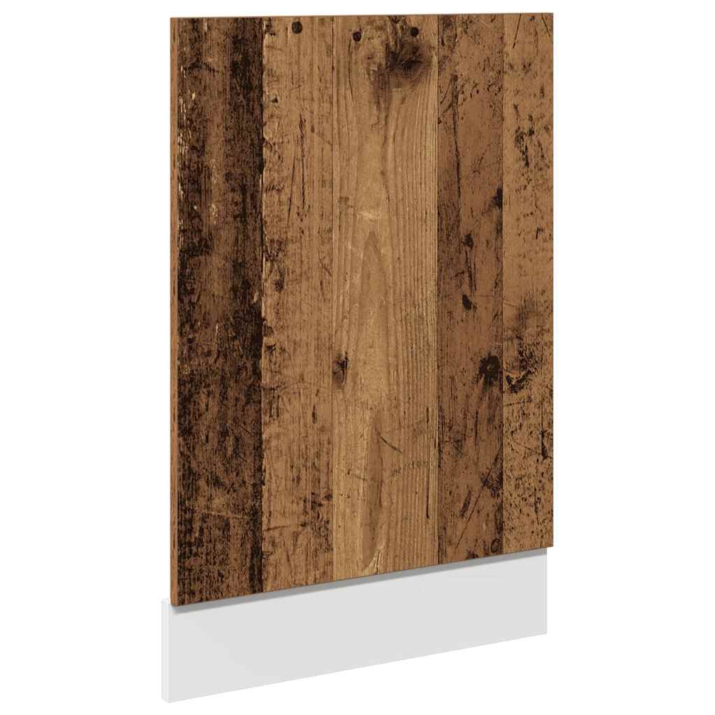 Dishwasher panel old wood 45x3x67 cm engineered wood