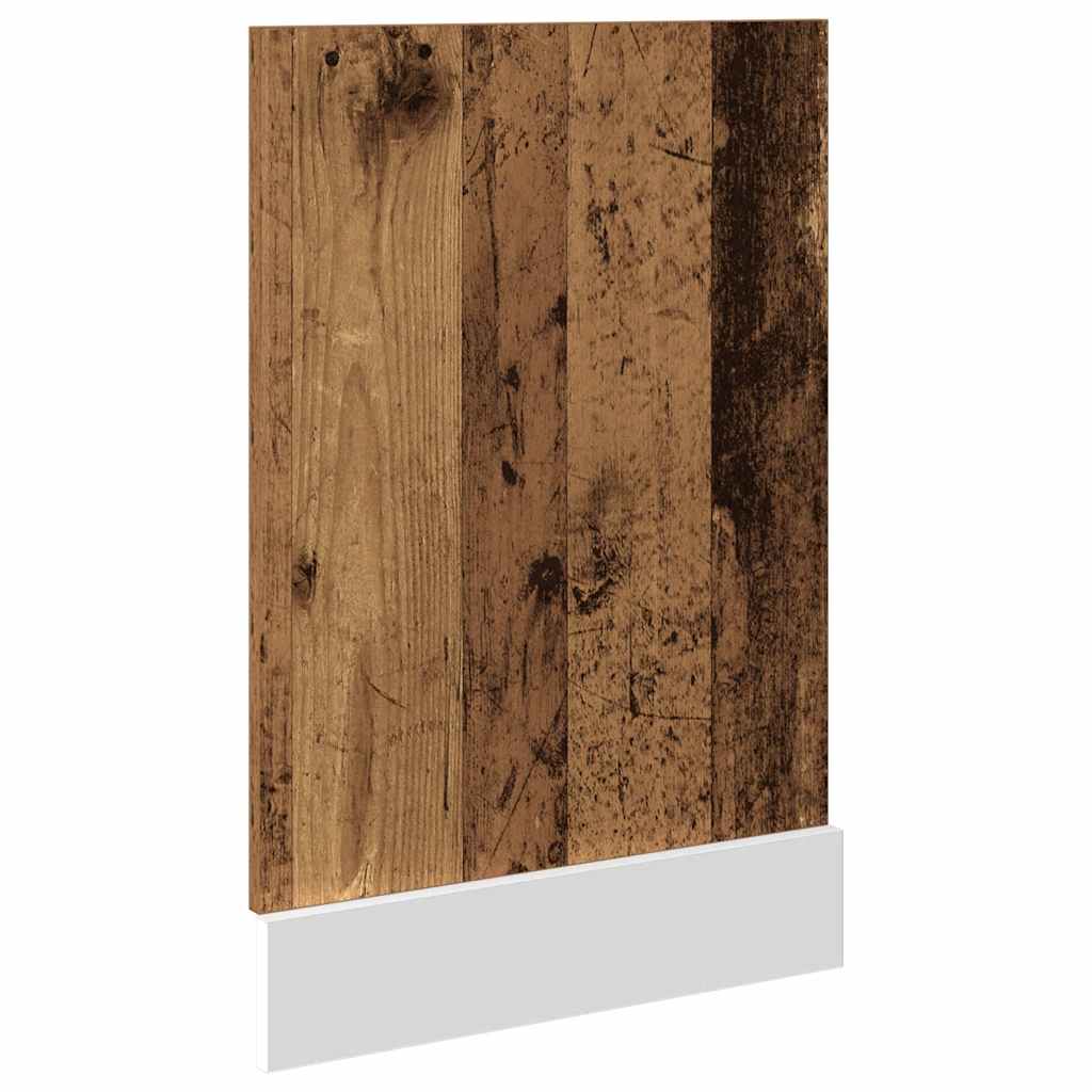 Dishwasher panel old wood 45x3x67 cm engineered wood